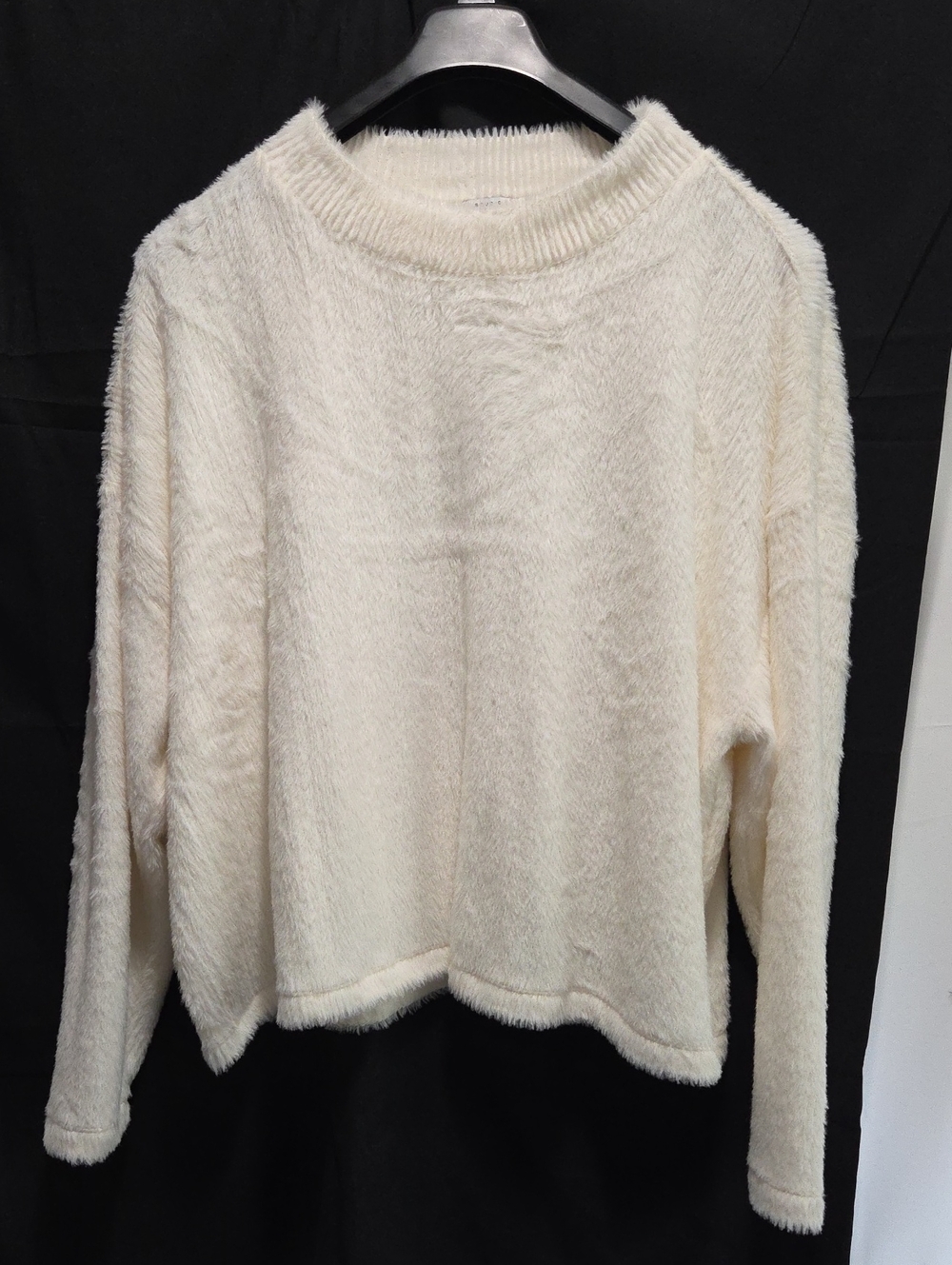 Studio Cream Plush Crew Neck Sweater